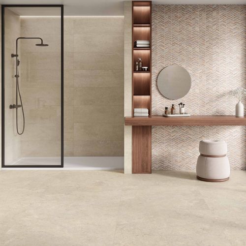 Piastrella in gres porcellanato - BRIXSTONE - Roca Tile - opaca / da interno / da bagno