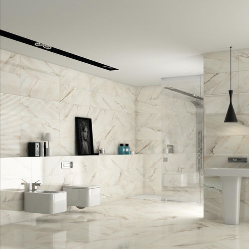 Piastrella da interno - CALACATTA - Roca Tile - in gres porcellanato / levigata / finitura naturale