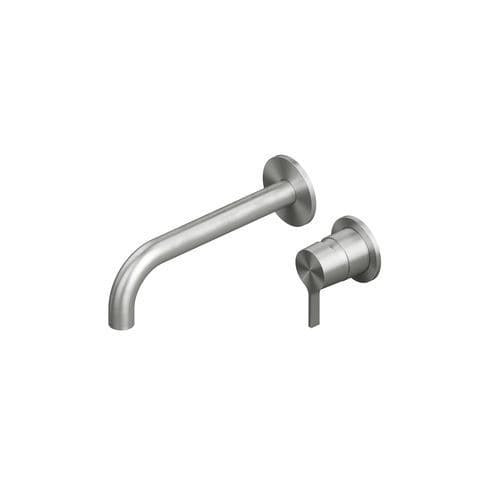 Miscelatore per lavabo - VOLCANO 36 14.00 - QuadroDesign - da parete / in acciaio inossidabile / da bagno