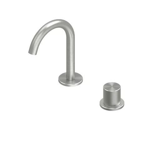 Miscelatore per lavandino - HUM 24 31 - QuadroDesign - da piano / in acciaio inossidabile / in acciaio inossidabile spazzolato