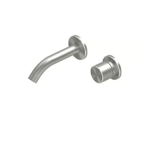 Miscelatore per lavandino - HUM 24 10T - QuadroDesign - da parete / in acciaio inossidabile / in acciaio inossidabile 316L
