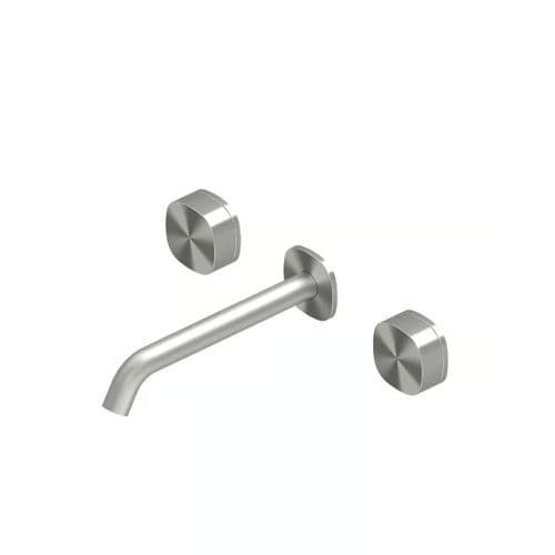 Miscelatore per lavandino - SUPER 22 11V - QuadroDesign - da parete / in acciaio inossidabile / da bagno