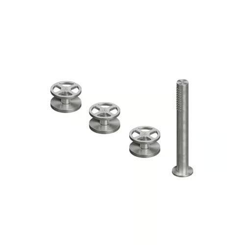 Set vasca in acciaio inossidabile 316L - VALVOLA02 20 99 - QuadroDesign - da piano / contemporaneo / 2 fori