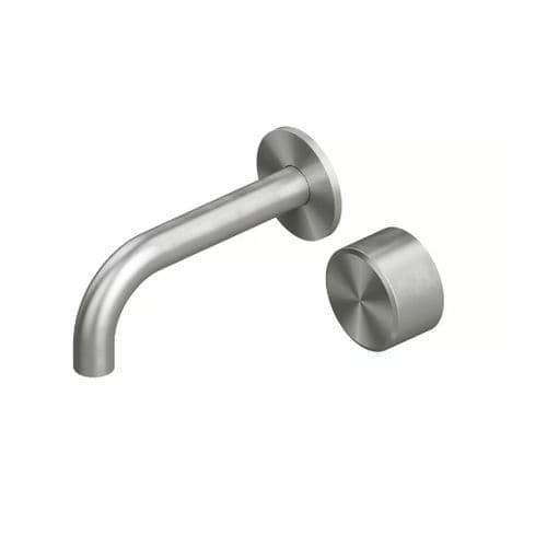 Miscelatore per lavabo - STEREO 16 10 00 - QuadroDesign - da parete / da incasso / in acciaio inossidabile 316L