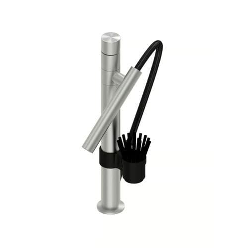 Miscelatore da piano - 400 - QuadroDesign - in acciaio inossidabile spazzolato / in acciaio inossidabile AISI 316 / da cucina