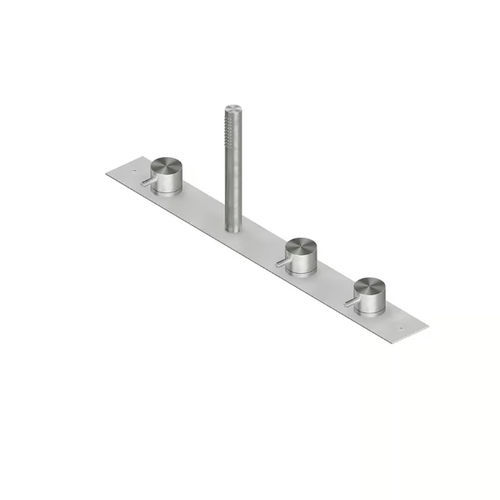 Miscelatore doppio comando per lavabo - SOURCE 12 97 R - QuadroDesign - da appoggio / in acciaio inossidabile / da bagno