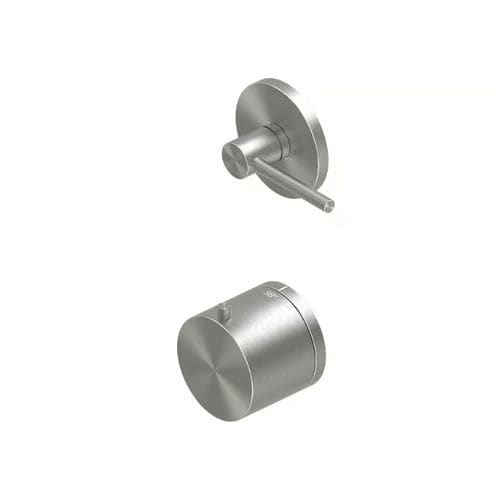 Miscelatore termostatico - FFQT 21 47.0M - QuadroDesign - da doccia / da parete / in acciaio inossidabile spazzolato