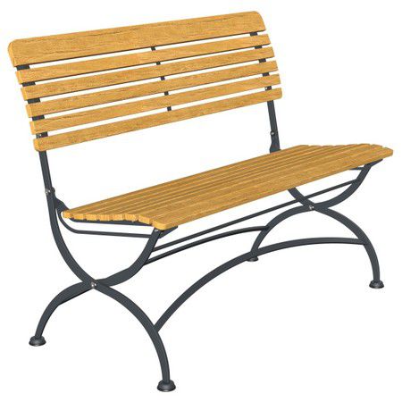 Panca da giardino contemporanea - ALTAIR - FIVE STARS ITALY - in teak / in metallo / con schienale