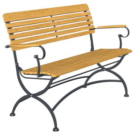Panca da giardino contemporanea - ACHERNAR - FIVE STARS ITALY - in teak / in metallo / con schienale