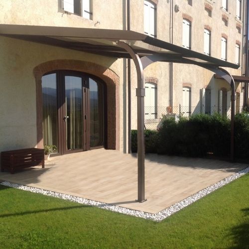 Pergola addossata - MAYA - FIVE STARS ITALY - in alluminio / in acciaio galvanizzato / con copertura in alluminio