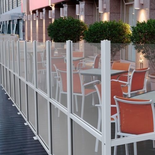Pannello paravento in vetro temprato - SQUARE - FIVE STARS ITALY - in alluminio / contract