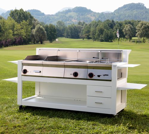 Cucina da esterno - CUBE 1600 - FIVE STARS ITALY - contemporanea / in alluminio / modulare