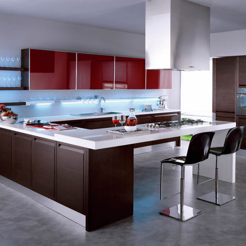 Cucina contemporanea - EVELYN - Torchetti Cucine - in legno / a U / con maniglia integrata