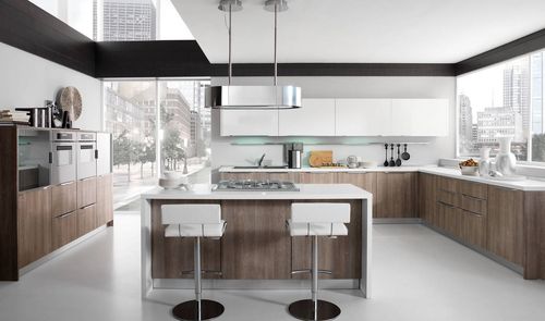 Cucina contemporanea - AIRONE - Torchetti Cucine - in legno / con isola / con impugnature