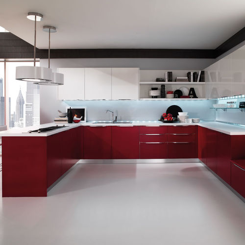 Cucina contemporanea - AIRONE - Torchetti Cucine - in legno / a U / con impugnature