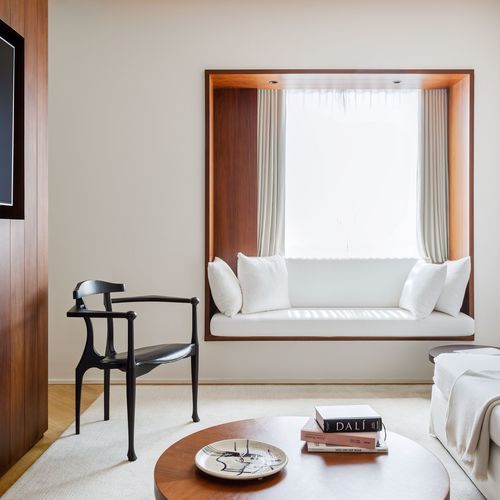 Sedia contemporanea - GAULINO EASY - BD Barcelona Design - da interno / in pelle / con supporto in frassino