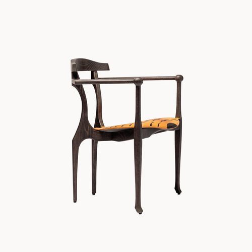 Sedia design originale - TIGER ART GAULINO - BD Barcelona Design - da interno / in pelle / con supporto in frassino