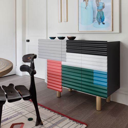 Credenza design originale - SHANTY - BD Barcelona Design - in MDF laccato / in alluminio anodizzato / in alluminio estruso