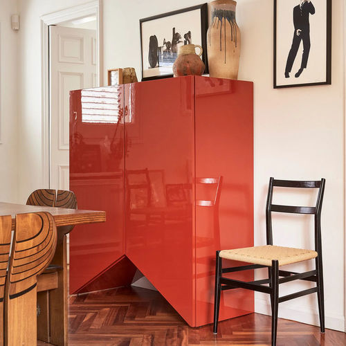 Credenza alta - BRIDGES  - BD Barcelona Design - contemporanea / in MDF laccato / con ripiano