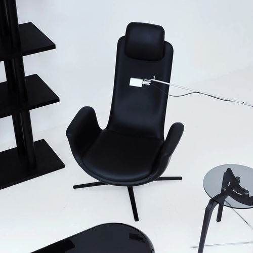 Poltrona contemporanea - ODYSSEY - BD Barcelona Design - in tessuto / in pelle / in acciaio