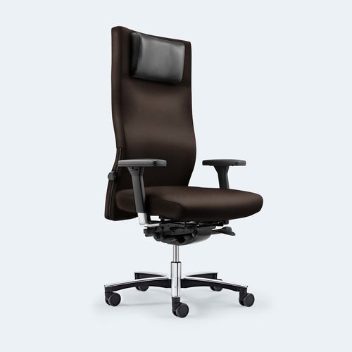 Sedia da ufficio contemporanea - AROUND THE CLOCK - Löffler Bürositzmöbel GmbH - da interno / in pelle / con supporto in metallo