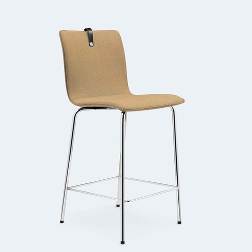 Sgabello da bar contemporaneo - MESAMI - Löffler Bürositzmöbel GmbH - in tessuto / in acciaio / con supporto in metallo cromato