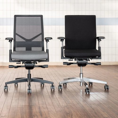 Sedia da ufficio contemporanea - FIGO 19 - Löffler Bürositzmöbel GmbH - da interno / in pelle / con supporto in alluminio