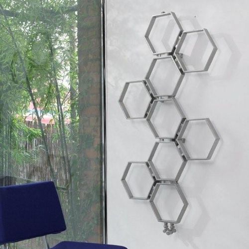 Scaldasalviette ad acqua calda - HONEYCOMB - AEON Sculptural Heating - contemporaneo / in acciaio inossidabile / da parete