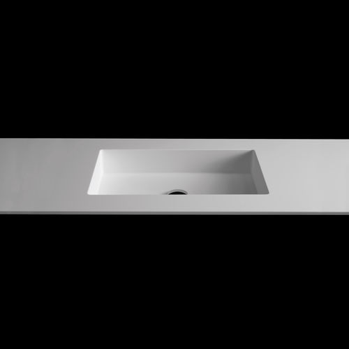 Lavabo da incasso - PLANO - RI.FRA MOBILI - in quarzo / in vetro / in Corian®