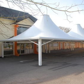 Tensostruttura a membrana e funi - SCHOOLYARD - ACS-PRODUCTION - padiglione / per copertura / con membrana in PVC