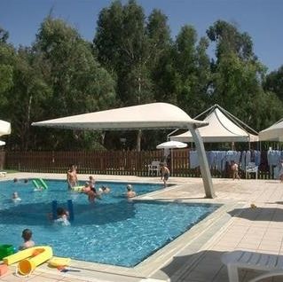 Tensostruttura su ossatura metallica - OPEN-AIR HOTEL AND CATERING FACILITIES - ACS-PRODUCTION - per tettoia d'entrata / con membrana in ETFE / per bar