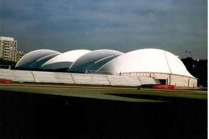 Tensostruttura a membrana e funi - ACS-PRODUCTION - per copertura / con membrana in ETFE / per campo sportivo