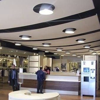 Controsoffitto in tela - STRETCHED - ACS-PRODUCTION - a quadrotte / con motivo stampato