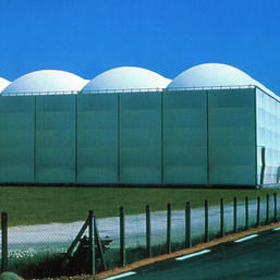 Tensostruttura su ossatura metallica - LOGISTICS - ACS-PRODUCTION - per copertura / con membrana in ETFE