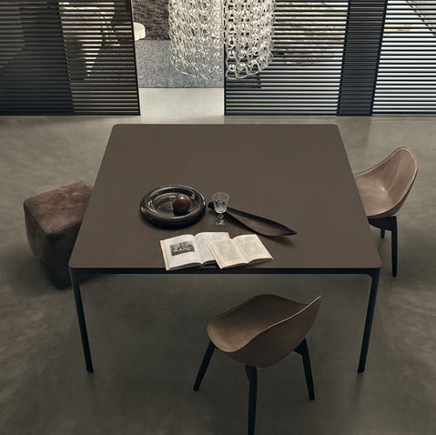 Tavolo da pranzo contemporaneo - FLAT - RIMADESIO - in vetro / rettangolare / professionale