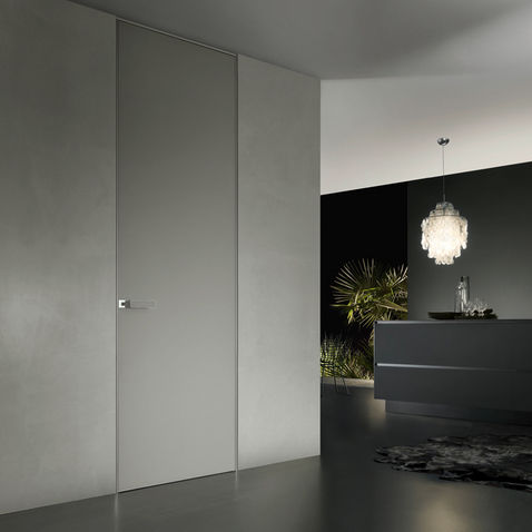 Porta da interno - MOON - RIMADESIO - in legno / battente / senza vetri