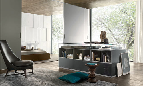 Credenza contemporanea - DOLMEN - RIMADESIO - in vetro laccato / trasparente