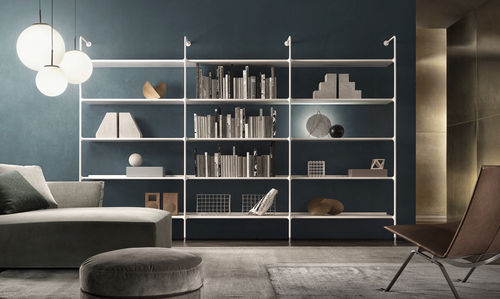 Libreria a muro - WIND - RIMADESIO - contemporanea / in alluminio / in vetro
