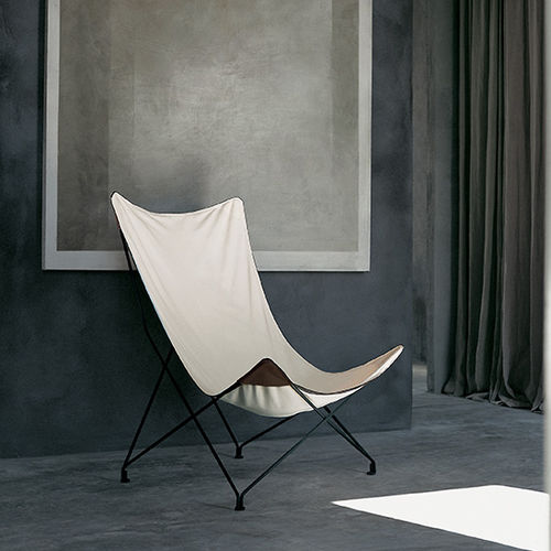 Poltrona contemporanea - LAWRENCE 390 - RODA - in tela / in pelle / in acciaio inossidabile
