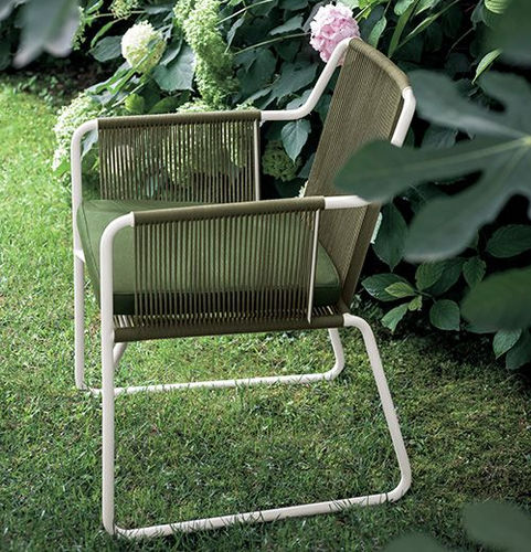 Sedia contemporanea - HARP 359 - RODA - da esterno / in poliestere / con supporto in acciaio inossidabile