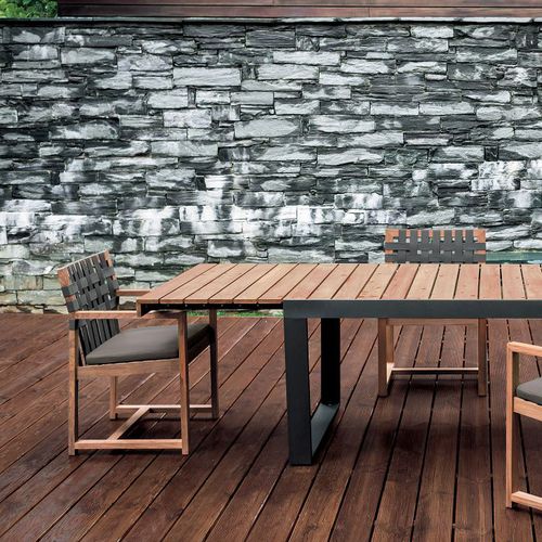 Sedia contemporanea - NETWORK 159  - RODA - da esterno / da interno / in teak