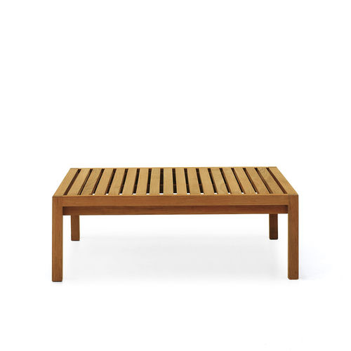 Tavolino basso contemporaneo - NETWORK 038 - RODA - in teak / quadrato / per uso residenziale