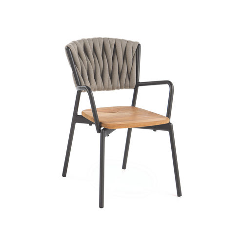 Sedia contemporanea - PIPER 221 - RODA - da esterno / da interno / in teak