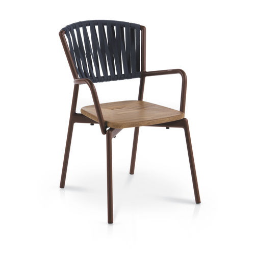 Sedia contemporanea - PIPER 121 - RODA - da esterno / da interno / in teak