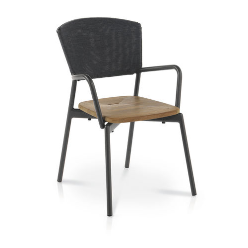 Sedia contemporanea - PIPER 021 - RODA - da esterno / da interno / in teak