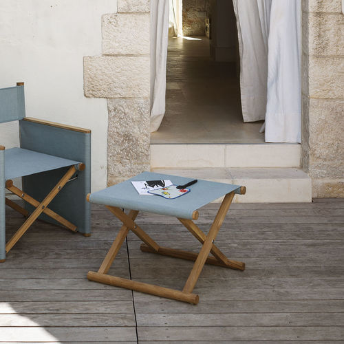 Sgabello contemporaneo - ORSON 003 - RODA - in teak / con supporto in teak / a slitta
