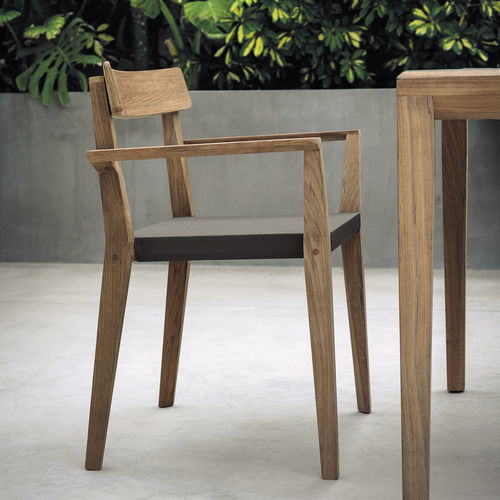 Sedia contemporanea - TEKA 172 - RODA - da esterno / in tessuto / con supporto in teak