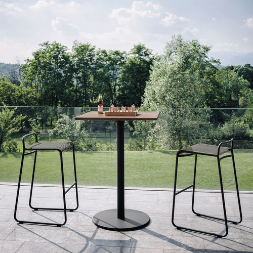 Sgabello da bar contemporaneo - HARP 750 - RODA - in poliestere / in acrilico / con supporto in acciaio inossidabile