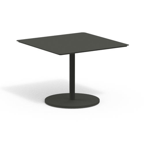 Tavolo da bistrot contemporaneo - BUTTON 603 - RODA - in alluminio laccato / con supporto in alluminio laccato / quadrato