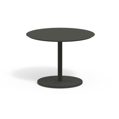 Tavolo da bistrot contemporaneo - BUTTON 604 - RODA - in teak / in alluminio laccato / in gres